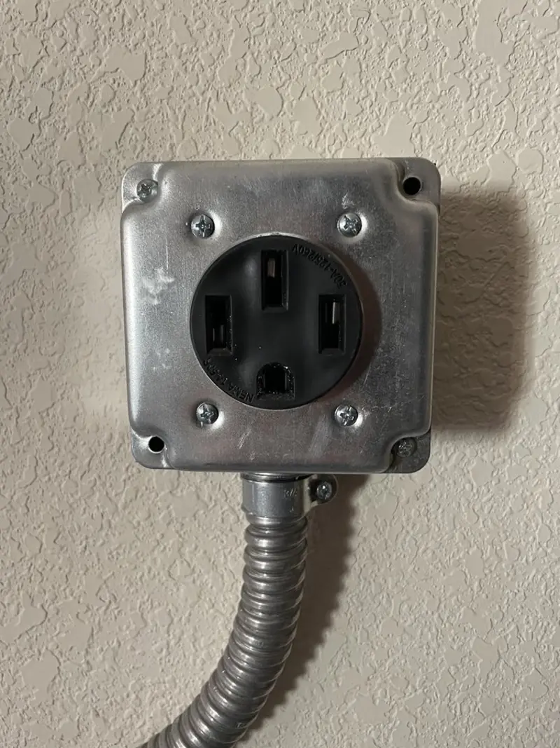 NEMA 14-50 outlet installed for Electrical Panel Upgrade in Lewisville